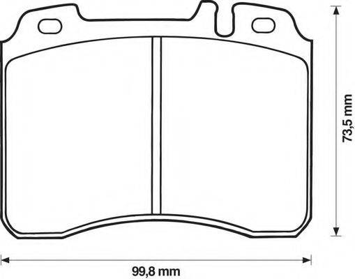 BENDIX 571413B Комплект гальмівних колодок, дискове гальмо