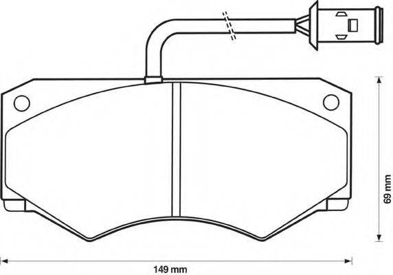 BENDIX 571419B Комплект гальмівних колодок, дискове гальмо