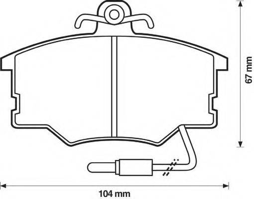 BENDIX 571426B Комплект гальмівних колодок, дискове гальмо