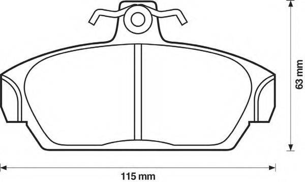 BENDIX 571436B Комплект гальмівних колодок, дискове гальмо