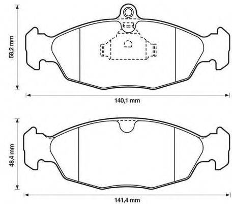 BENDIX 571492B Комплект гальмівних колодок, дискове гальмо