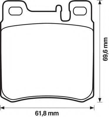 BENDIX 571722B Комплект гальмівних колодок, дискове гальмо