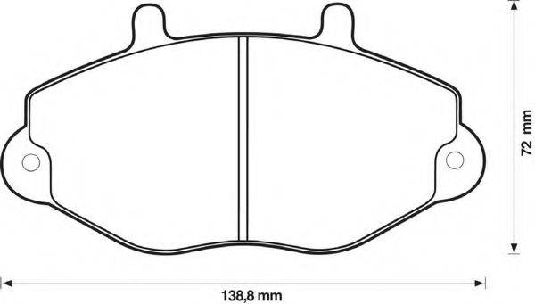 BENDIX 571746B Комплект гальмівних колодок, дискове гальмо