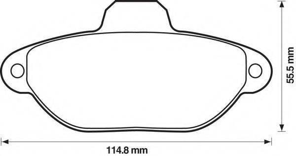 BENDIX 571749B Комплект гальмівних колодок, дискове гальмо