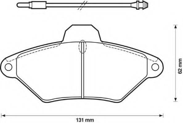 BENDIX 571757B Комплект гальмівних колодок, дискове гальмо