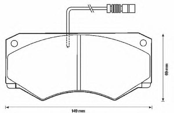 BENDIX 571825B Комплект гальмівних колодок, дискове гальмо