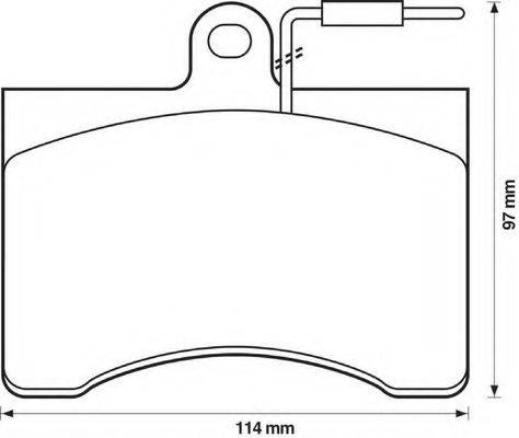 BENDIX 571895B Комплект гальмівних колодок, дискове гальмо