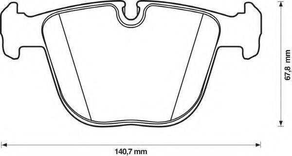 BENDIX 571991B Комплект гальмівних колодок, дискове гальмо