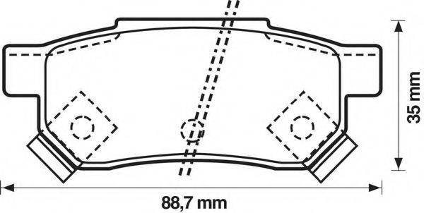 BENDIX 572137B Комплект гальмівних колодок, дискове гальмо