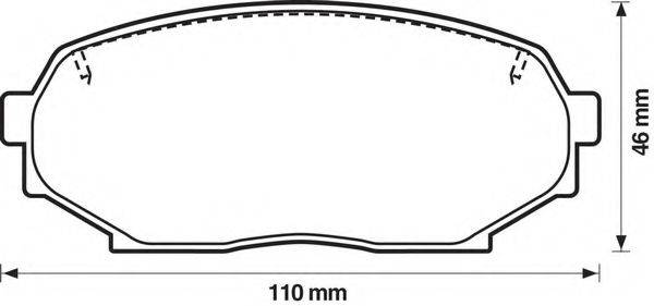 BENDIX 572223B Комплект гальмівних колодок, дискове гальмо