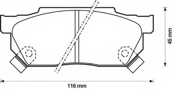 BENDIX 572238B Комплект гальмівних колодок, дискове гальмо