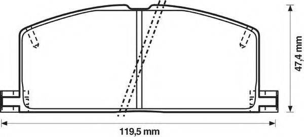 BENDIX 572255B Комплект гальмівних колодок, дискове гальмо