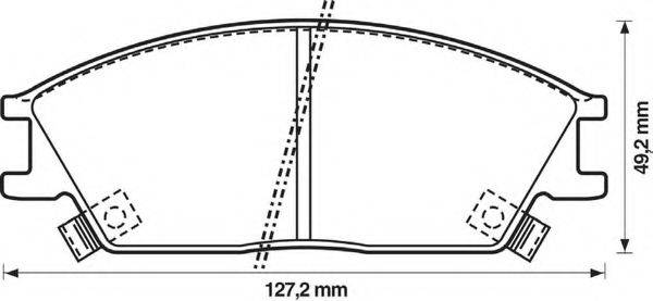 BENDIX 572269B Комплект гальмівних колодок, дискове гальмо