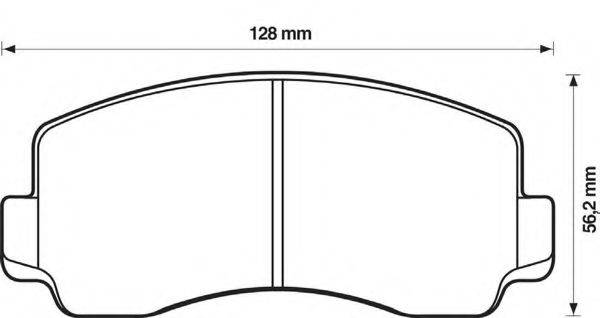 BENDIX 572299B Комплект гальмівних колодок, дискове гальмо