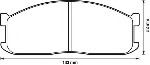 BENDIX 572331B Комплект гальмівних колодок, дискове гальмо