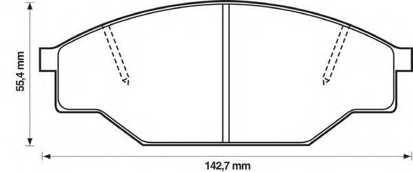 BENDIX 572363B Комплект гальмівних колодок, дискове гальмо