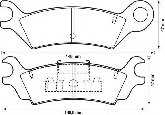 BENDIX 572369B Комплект гальмівних колодок, дискове гальмо