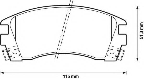 BENDIX 572397B Комплект гальмівних колодок, дискове гальмо