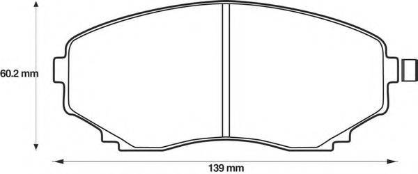 BENDIX 572435B Комплект гальмівних колодок, дискове гальмо