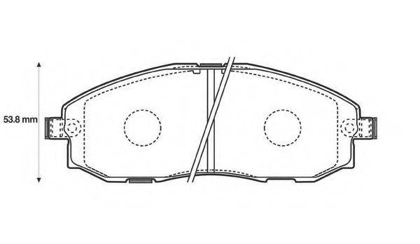 BENDIX 572442B Комплект гальмівних колодок, дискове гальмо