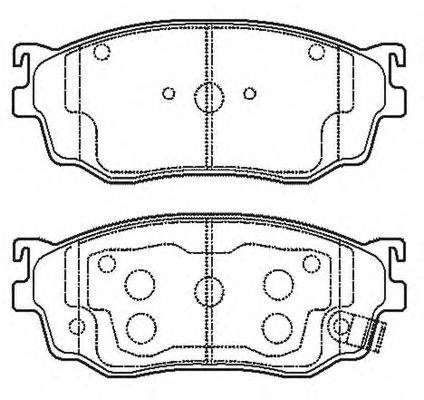 BENDIX 572444B Комплект гальмівних колодок, дискове гальмо