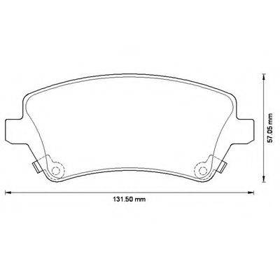 BENDIX 572491B Комплект гальмівних колодок, дискове гальмо