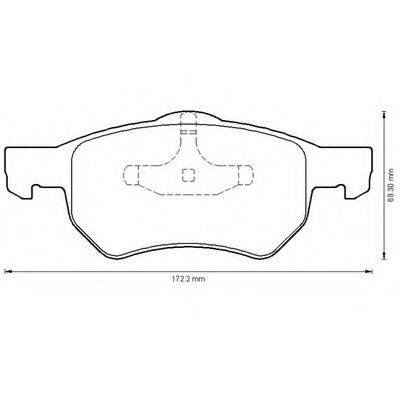 BENDIX 572509B Комплект гальмівних колодок, дискове гальмо