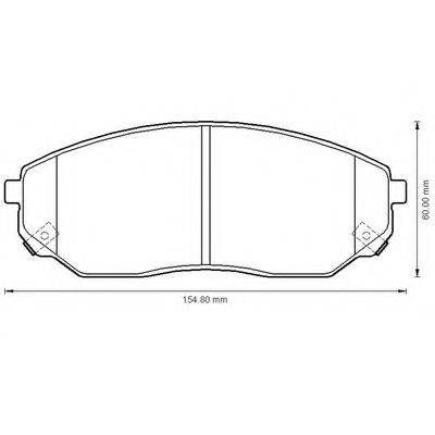 BENDIX 572511B Комплект гальмівних колодок, дискове гальмо