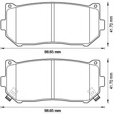 BENDIX 572556B Комплект гальмівних колодок, дискове гальмо