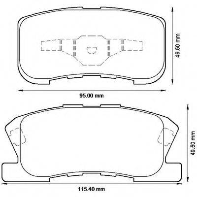 BENDIX 572565B Комплект гальмівних колодок, дискове гальмо