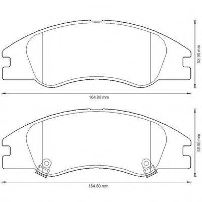 BENDIX 572585B Комплект гальмівних колодок, дискове гальмо