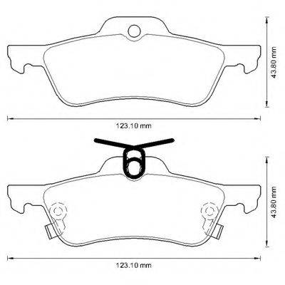 BENDIX 572588B Комплект гальмівних колодок, дискове гальмо