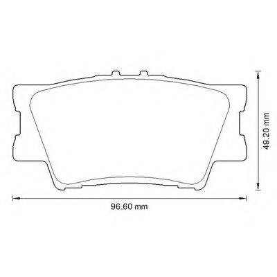 BENDIX 572595B Комплект гальмівних колодок, дискове гальмо