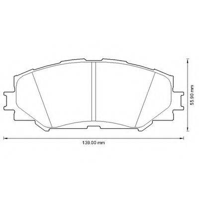 BENDIX 572598B Комплект гальмівних колодок, дискове гальмо