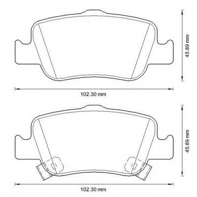 BENDIX 572601B Комплект гальмівних колодок, дискове гальмо