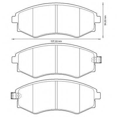 BENDIX 572614B Комплект гальмівних колодок, дискове гальмо