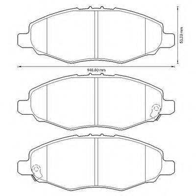 BENDIX 572641B Комплект гальмівних колодок, дискове гальмо