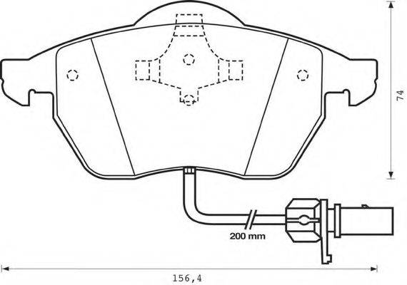 BENDIX 573022B Комплект гальмівних колодок, дискове гальмо