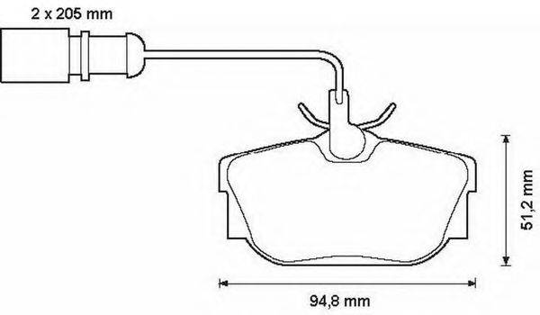 BENDIX 573049B Комплект гальмівних колодок, дискове гальмо