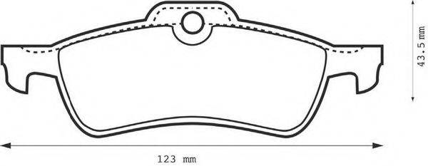 BENDIX 573056B Комплект гальмівних колодок, дискове гальмо