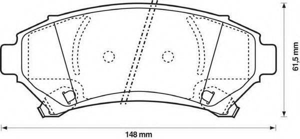 BENDIX 573063B Комплект гальмівних колодок, дискове гальмо