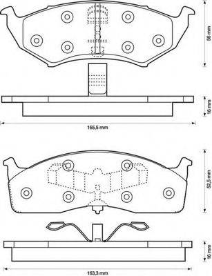 BENDIX 573071B Комплект гальмівних колодок, дискове гальмо