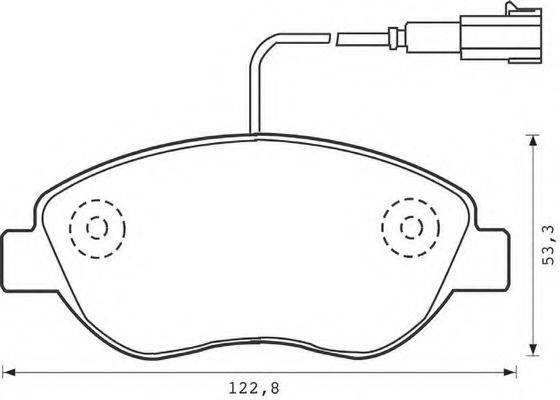 BENDIX 573074B Комплект гальмівних колодок, дискове гальмо