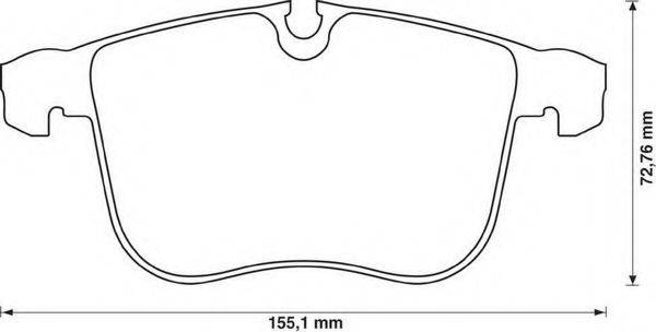 BENDIX 573090B Комплект гальмівних колодок, дискове гальмо