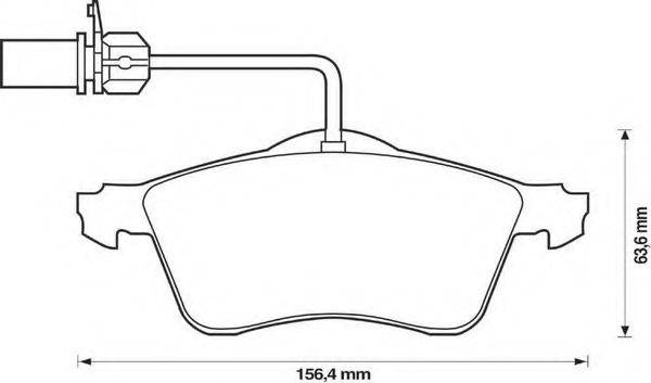 BENDIX 573106B Комплект гальмівних колодок, дискове гальмо