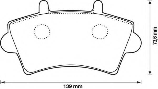 BENDIX 573107B Комплект гальмівних колодок, дискове гальмо