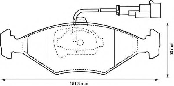 BENDIX 573109B Комплект гальмівних колодок, дискове гальмо