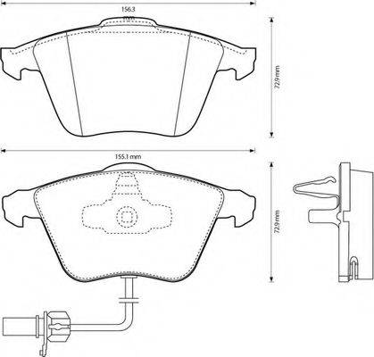 BENDIX 573145B Комплект гальмівних колодок, дискове гальмо