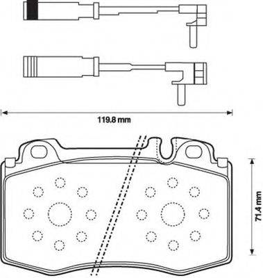 BENDIX 573152B Комплект гальмівних колодок, дискове гальмо