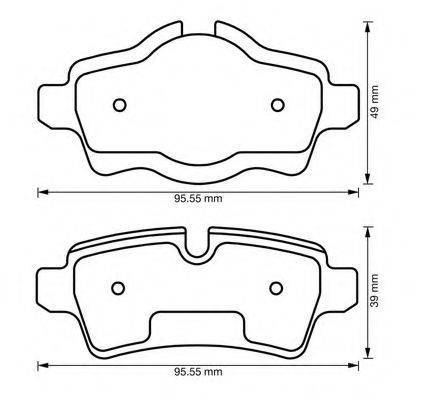 BENDIX 573200B Комплект гальмівних колодок, дискове гальмо